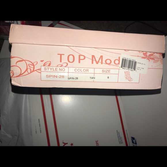 Top Moda Heeled Gladiator Sandals Tan Size 8 - Picture 4 of 8